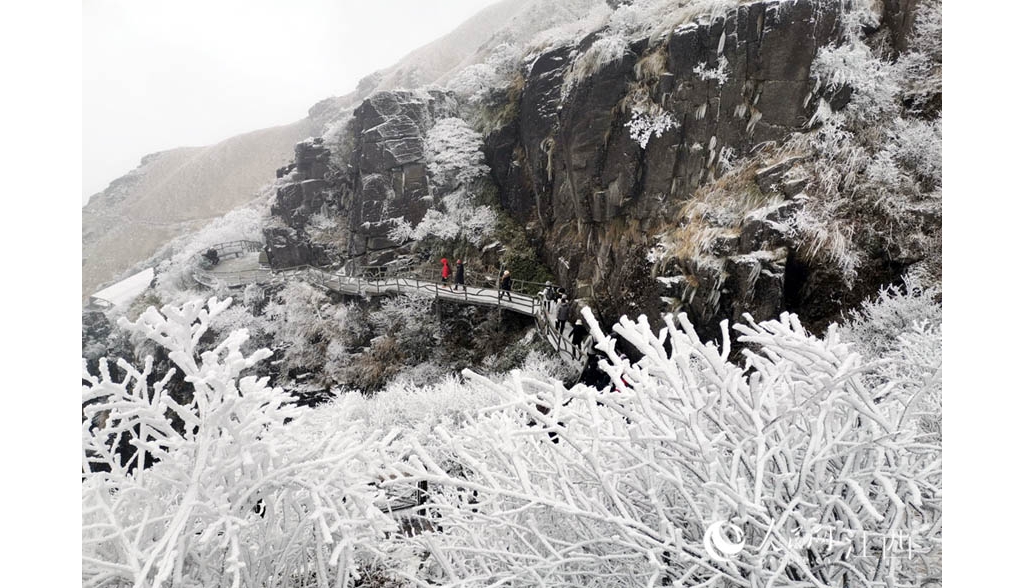 高清图：江西武功山迎瑞雪