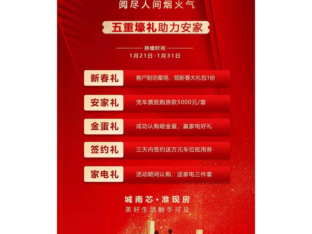城南芯·准现房【创河汉畔】五重壕礼助力安家